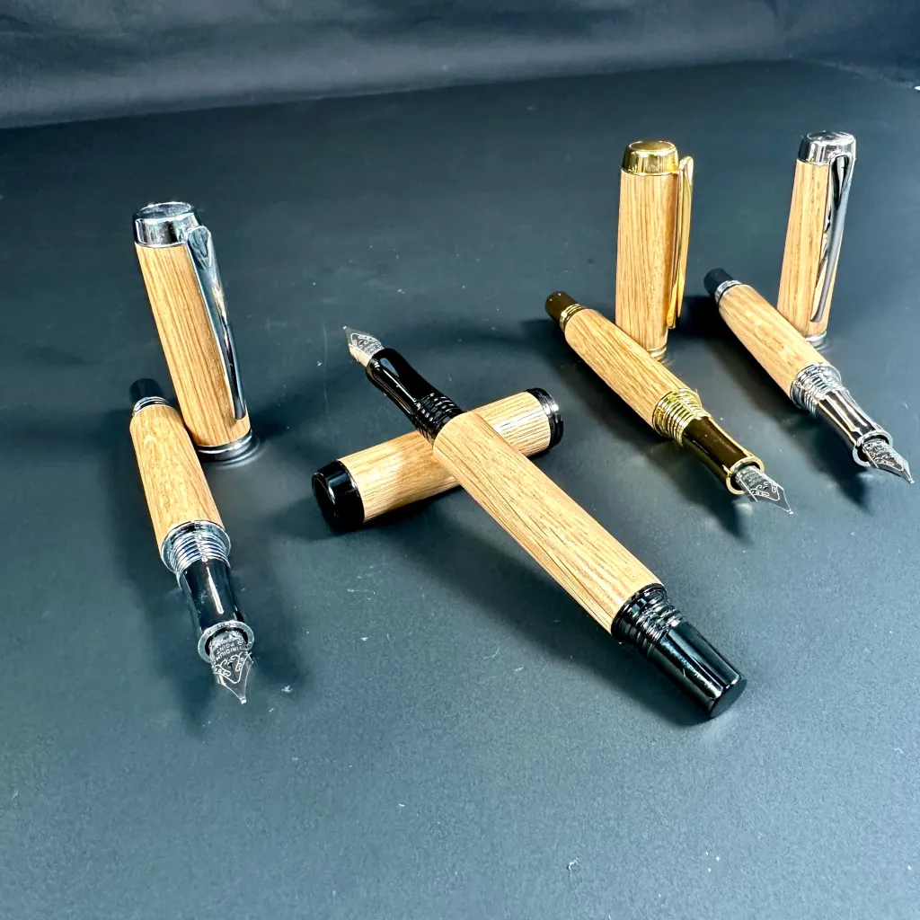 White Oak Wooden Fountain Pens.webp