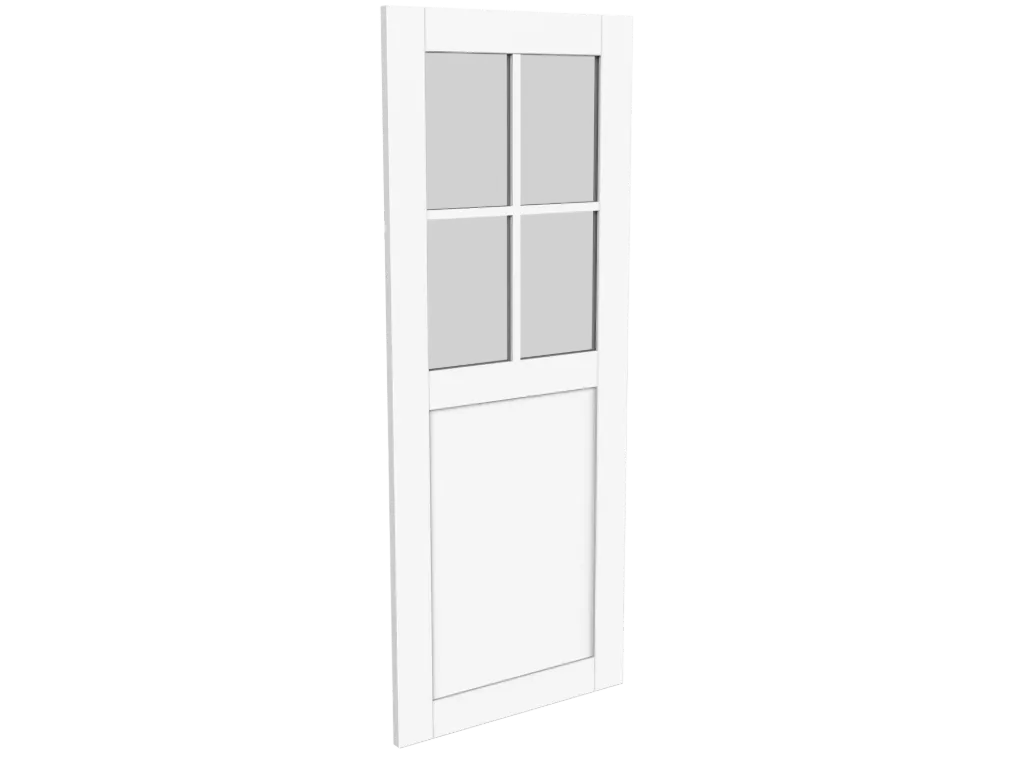 Interbois - 8552  - Barn Door (Treated clear glass) (96", 24" - 25")