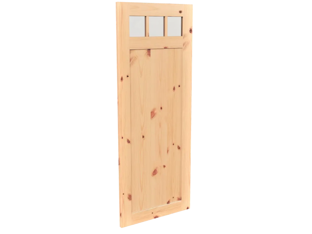 Interbois - 8551 - Barn Door (Treated clear glass) (96", 24" - 25")