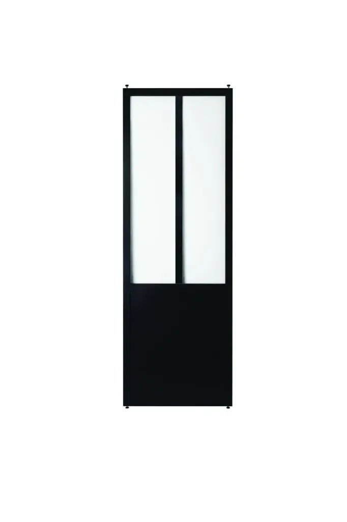Interbois - 8556 - Glass Door (96", 24" - 25", Decorator's White (OC-149), Treated clear glass)