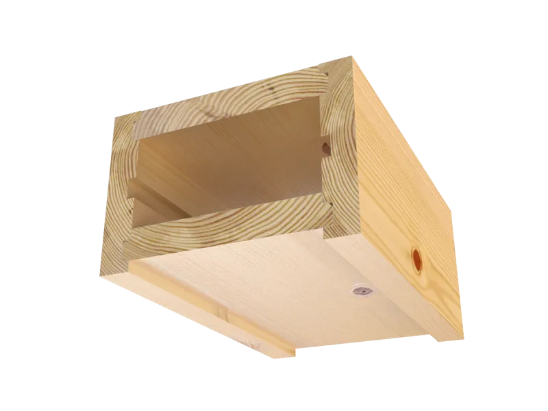 [MN0968018] Interbois - 8018 - Reversible faux beam (Knotty pine, 8' (96"), Ready to stain or varnish)