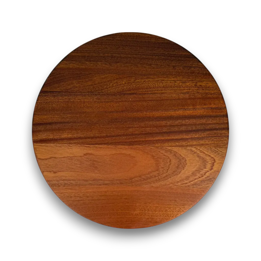 [ARAS011011001RO] Assiette en bois (Acajou, Rond)
